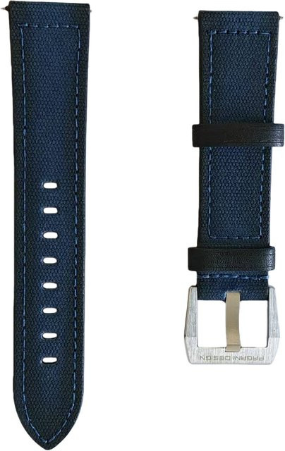 Pagani Design Uhrenarmband, Leder, Edelstahl, Schwarz, 22mm, Unisex - Bild 1
