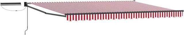 vidaXL Elektrische Ausziehbare Markise Rot und Weiß B: 400 cm, T: 300 cm - Bild 1