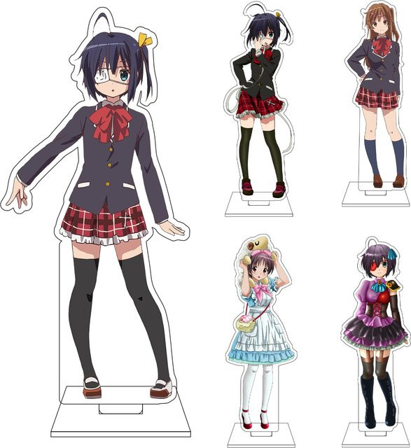 Bandai Anime Togashi Yuuta Nibutani Shinka Dekomori Sanae Shichimiya Satone Takanashi Rikka Acryl-Figur Ständer - Bild 1
