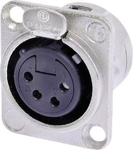 Neutrik NC4FD-L-1 XLR-Flanschbuchse mit 4 Polen in Silber - Bild 1