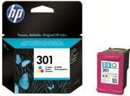 HP 301 Tintenpatronen Set Cyan, Magenta, Gelb für HP DeskJet und ENVY Drucker, 3 ml pro Patrone - Bild 1