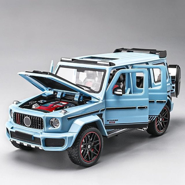 Mercedes Benz G800 Modellauto, 1:24, Metall, blau, mit Licht und Sound, ab 14 Jahren - Bild 1