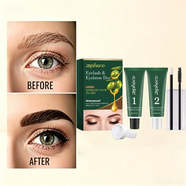 zephoco Augenbrauen- und Wimpern-Färbeset, Unisex - Bild 1