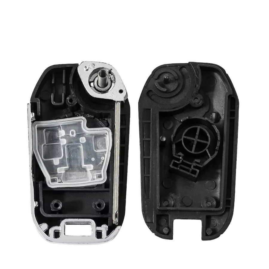 Keyyou Flip Remote Autoschlüssel Hülle Shell Fob Cover in Schwarz für Nissan Cube Micra Qashqai Juke Altima Maxima - Bild 2