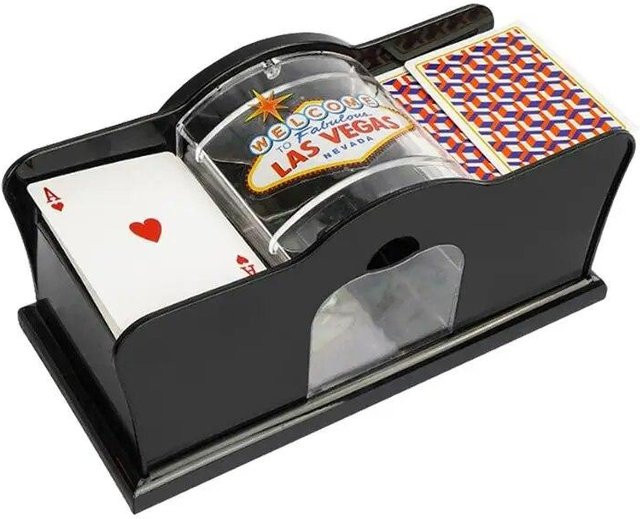 sunshine888 Kartenmischer, Automatische Mischmaschine, schwarz, ab 3 Jahren - Bild 1