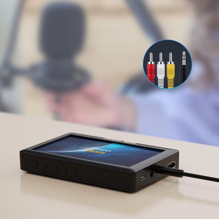 Ezcap 180 AV-Recorder Video-Audio-Capture-Box als Analog-Digital-Konverter für RCA auf USB-A, Schwarz - Bild 3