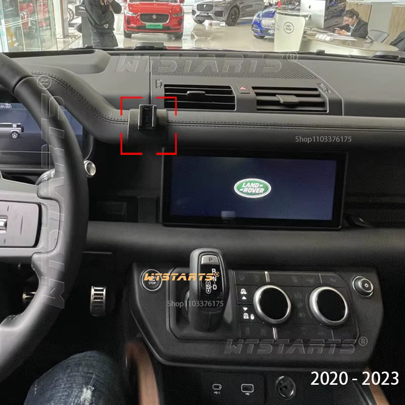 WTSTARTS Verstellbarer Autotelefonhalter für Land Rover Defender 2013-2017, Schwerkraft-Handyhalterung mit GPS-Navigation und Drehfunktion, Schwarz - Bild 2