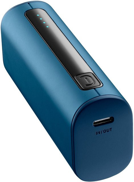 CellularLine Powerbank THUNDER 5000 mAh Blau mit USB-A und USB-C Anschlüssen - Bild 1
