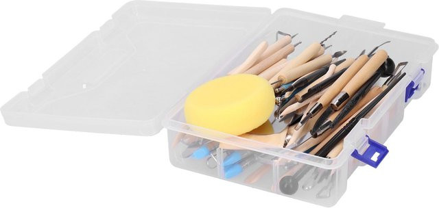 Igeteck 57-teiliges Keramikwerkzeug-Set zum Modellieren und Schnitzen von Ton in Weiß - Bild 1