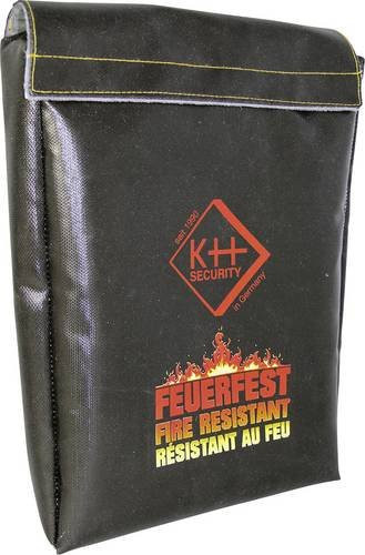 Kh-security 370190 Deluxe Feuerfeste Dokumententasche aus Fiberglas in Schwarz-Rot - Bild 1