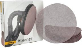 Mirka ABRANET Schleifmittel für Exzenterschleifer, Körnung P120, Durchmesser: 225 mm, Grau, 25er Packung - Bild 1
