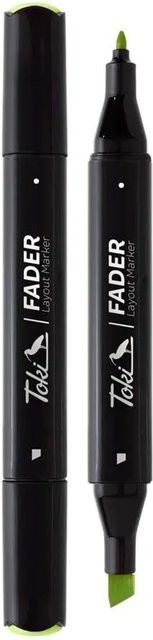 Toki Marker Fader Permanent Marker mit Keilspitze in 66 Farben Reseda - Bild 1