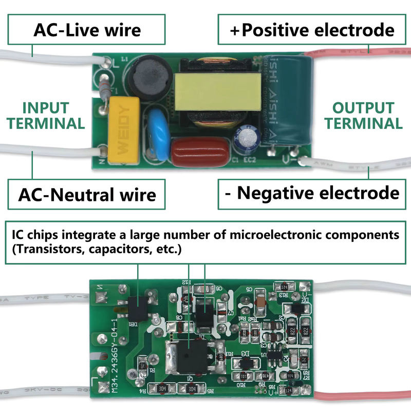 DT&ZM LED-Leistungsregler nicht isoliert, DC 80–120 V, AC 220–240 V, 300 mA, 24–36 W LED-Treiber Netzteil - Bild 6