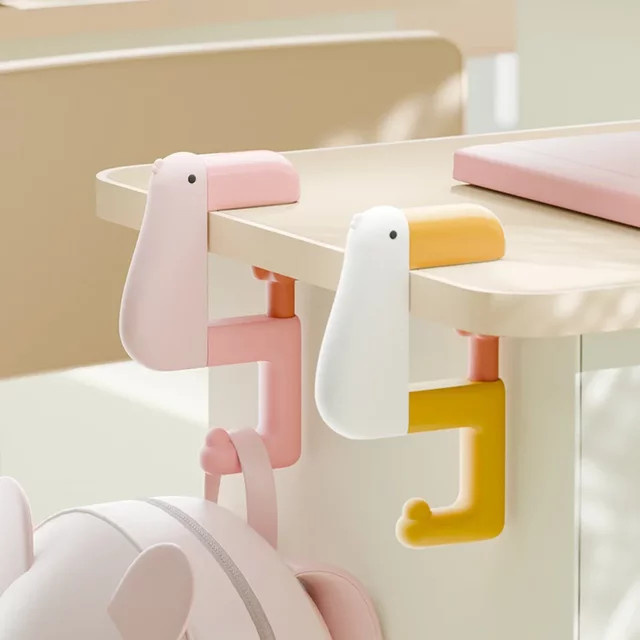 Thinking Duck Tragbarer Haken-Wandhalter ohne Bohren für Handtaschen und Geldbörsen, Pink - Bild 1