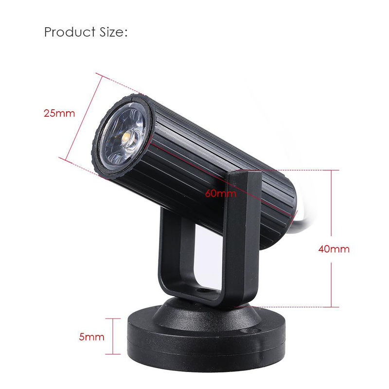 TOMTOP JMS LED Mini Spot Lampe Grün für Bühnenbeleuchtung und Party-Dekoration - Bild 3
