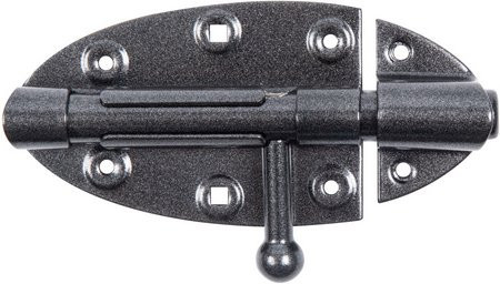 GAH Alberts Bolzenriegel aus Stahl in Schwarz, B: 7,2 cm, H: 11,2 cm, T: 2,4 cm - Bild 1