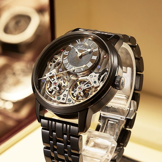 AILANG Armbanduhr Automatik, Edelstahl, Schwarz, Herren - Bild 1