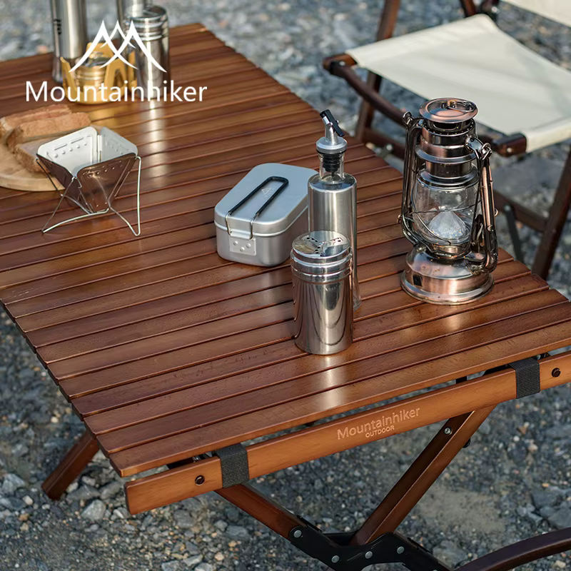 MOUNTAINHIKER Klapptisch aus Buche in Braun für Camping, Picknick und Garten - Bild 5