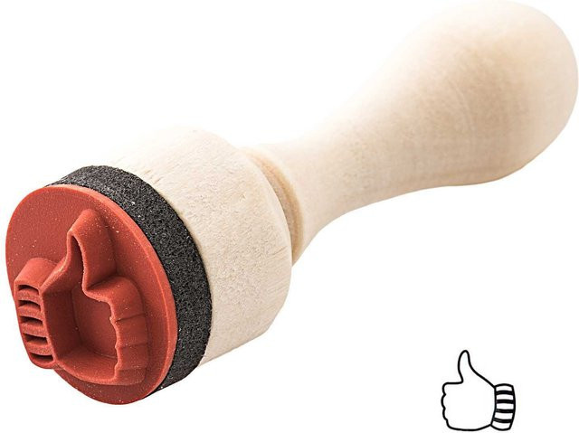 Rico Design Paper Poetry Mini Stempel Gefällt mir aus Holz Durchmesser: 1,5 cm - Bild 1