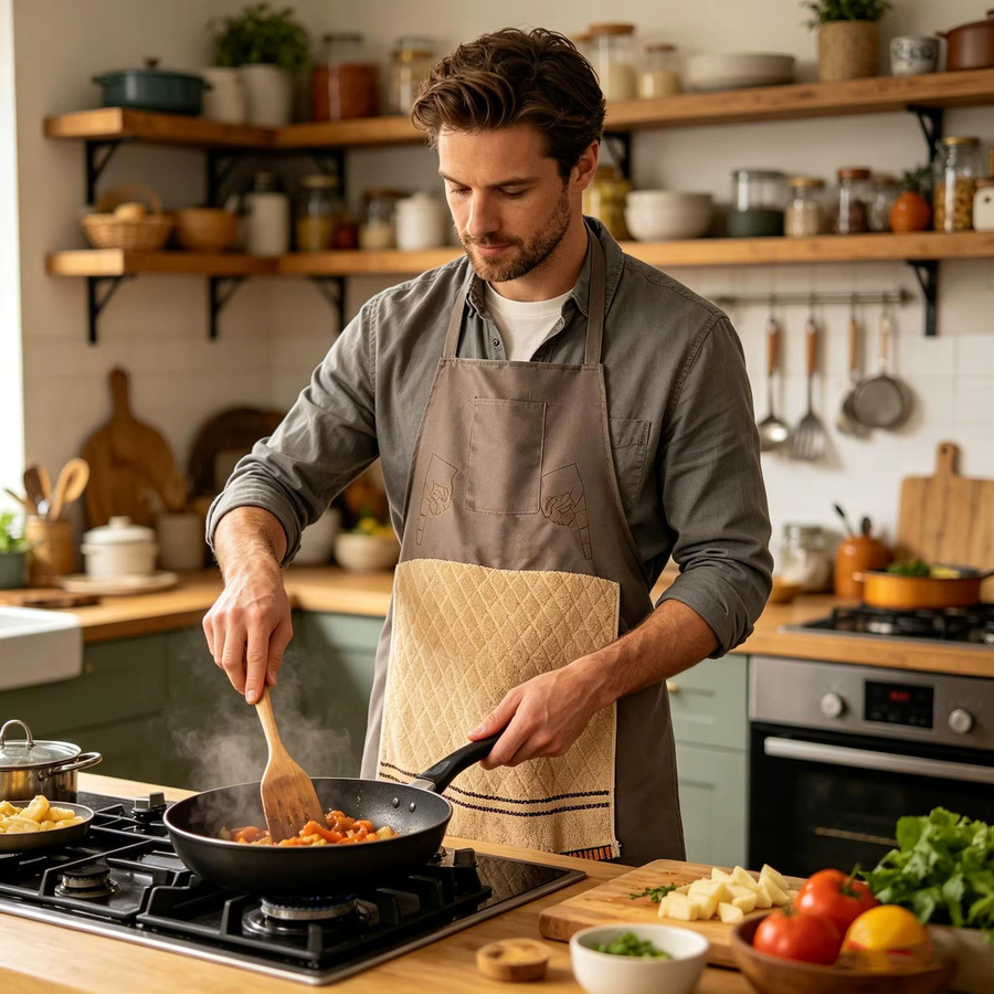 Lustige Scherzschürze NEWChef in Rustic für Erwachsene - Bild 4