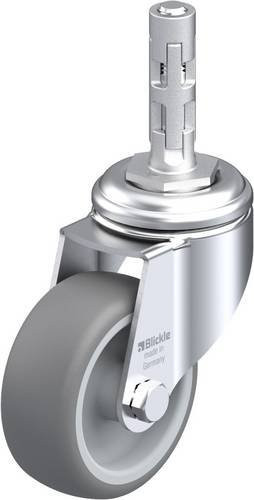 Blickle Lenkrolle LKRA-TPA 80G-11-E11 in Grau und Silber mit 80 mm Rad-Durchmesser und einer Tragfähigkeit von 100 kg - Bild 1