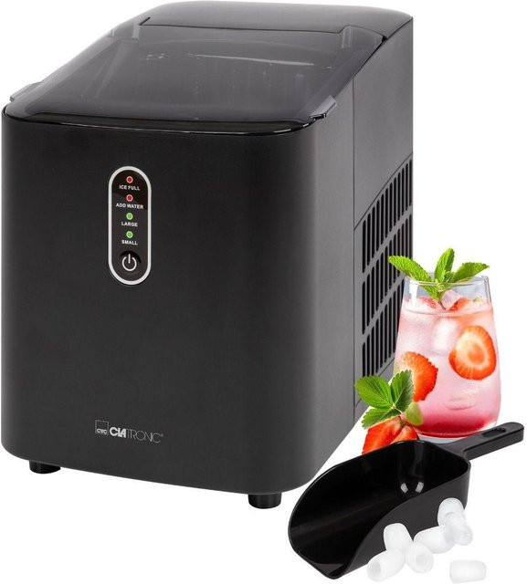Clatronic Eiswürfelbereiter EWB 3798 in Schwarz mit 1,1 Liter Wassertank und LED-Anzeige - Bild 1