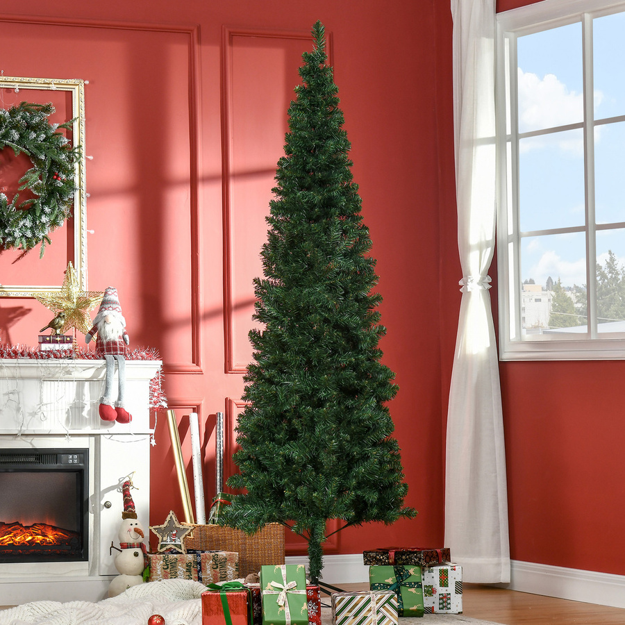 HOMCOM Weihnachtsbaum Kunsttanne in Grün mit Ständer, Höhe: 210 cm, Durchmesser: 81 cm - Bild 2