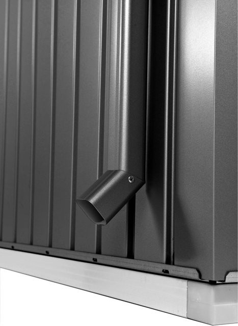 Biohort Regenfallrohr-Set AvantGarde aus Stahlblech in Dunkelgrau-Metallic, B x H: 3,9 x 182 cm - Bild 1