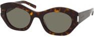 Saint Laurent SL 639 Sonnenbrille, Cat Eye, Vollrand, Kunststoff, Damen, braun, grau - Bild 1