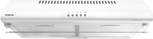 Inventum AKO6012WIT Dunstabzugshaube für Unterschränke in Weiß mit Glas und Aktivkohlefilter für Abluft oder Umluft - Bild 1