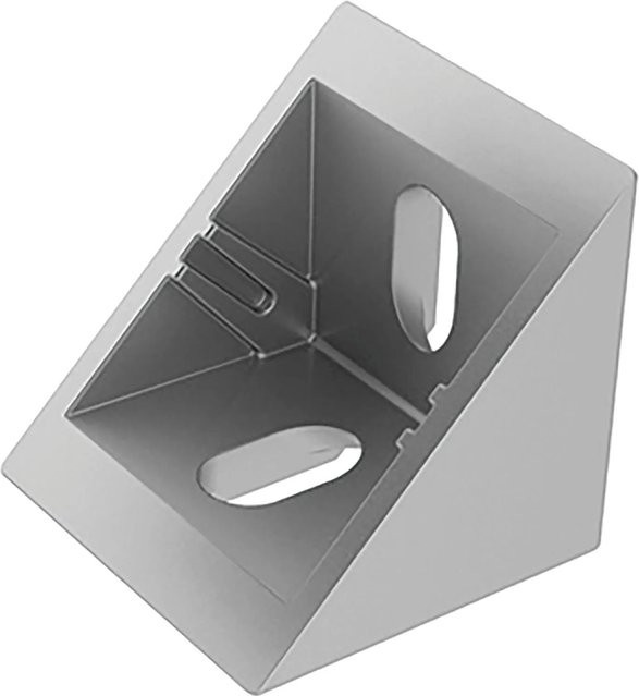 Fath Eckwinkel Flach Item System Nut 8 aus Zinkdruckguss, Farbe: Silber, B/T/H: 3,9 x 3,9 x 4,0 cm - Bild 1