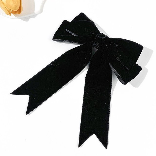 YULIN Haarspange mit Samtschleife, Schwarz, Damen - Bild 1