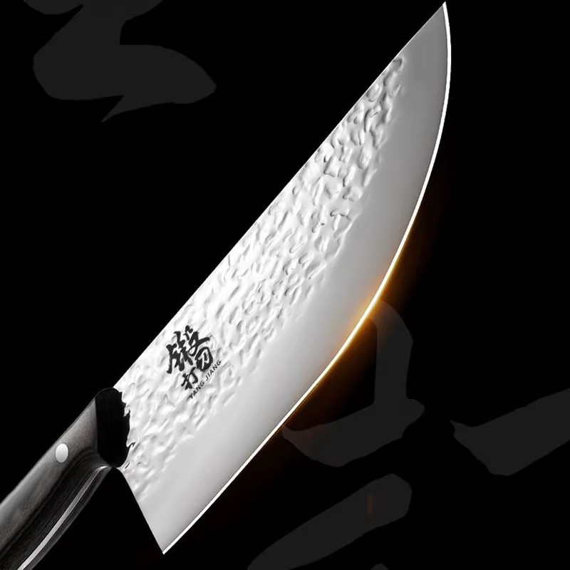 PLYS Geschmiedetes Fleischschneidemesser in Silber als professionelles Hackmesser für Schweinefleisch und Knochen - Bild 2