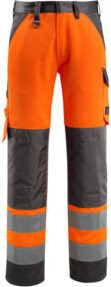 Mascot Maitland Arbeitshose EN ISO 20471 Class 2 in Orange und Dunkelanthrazit Größe 82C46 - Bild 1