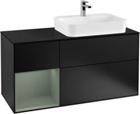 V&B Waschtischunterschrank Finion mit Wandbeleuchtung, Blau lackiert, Breite: 120 cm, Tiefe: 50,1 cm, Höhe: 50,1 cm - Bild 1