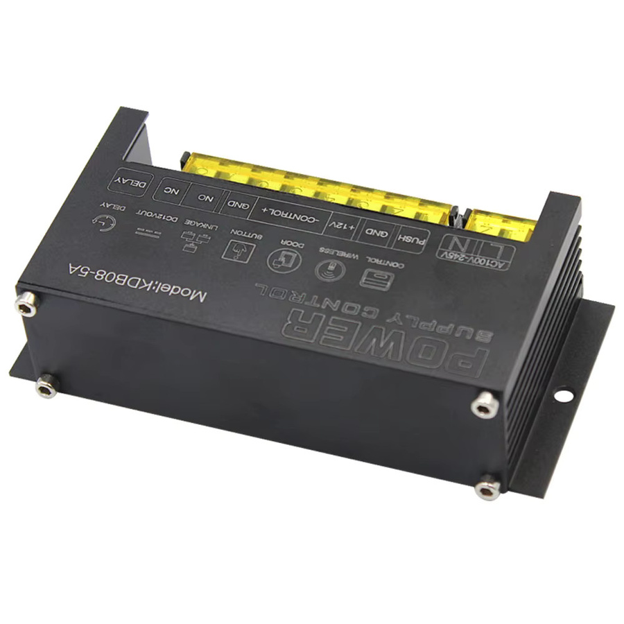Asia-Teco 12V Relaisschalter-Netzteil für elektronische Zugangskontrollsysteme, PUSH COM GND 5A, Spannungswandler Regler, Schwarz - Bild 4