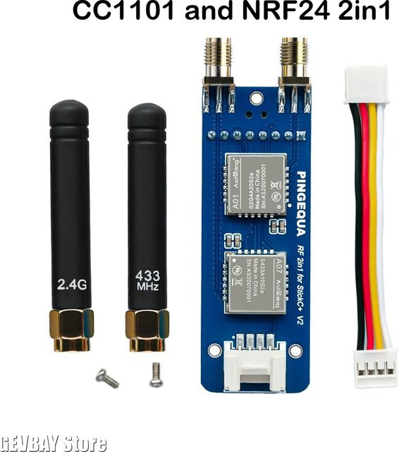 M5Stack RF 2-in-1-Modul für StickC Plus 1.1 & 2, unterstützt NRF24 2,4 GHz und CC1101 433 MHz, kompatibel mit Bruce Firmware, Blau - Bild 1