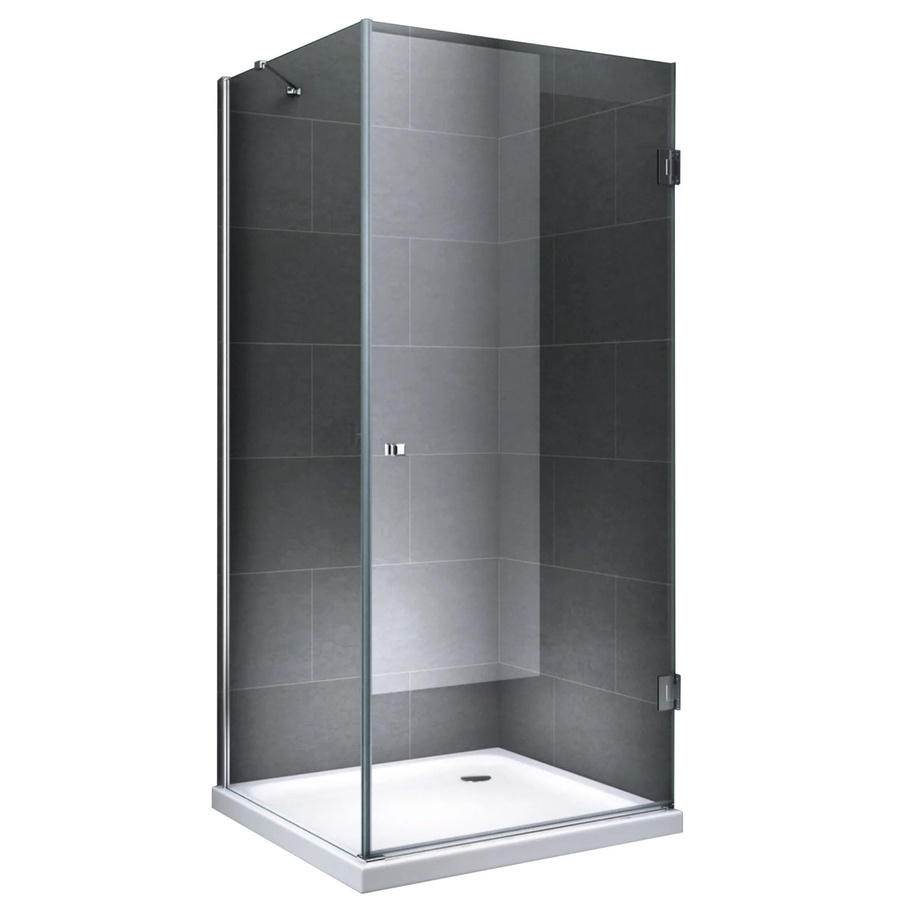 Eger Duschkabine Spritzschutz aus Klarglas, rechteckig, transparent, B/T/H: 80 x 80 x 190 cm - Bild 2