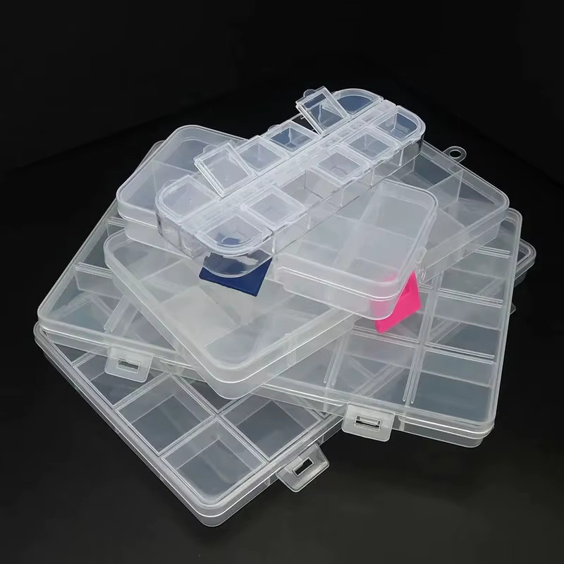 Transparente Aufbewahrungsbox aus Kunststoff mit 6 bis 32 Fächern für Perlen, Schmuck und Bastelbedarf - Bild 2