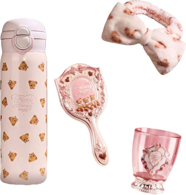 Flowerknow Make-up-Set mit Thermosbecher und Haarbändern - Bild 1