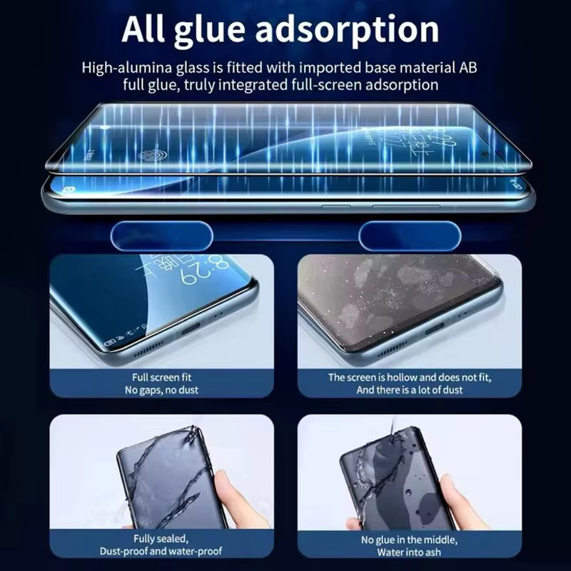 Displayschutzfolie aus Hartglas für Realme 15 13 14 Pro Plus und GT 7 Pro inklusive Installationswerkzeug, transparent - Bild 3