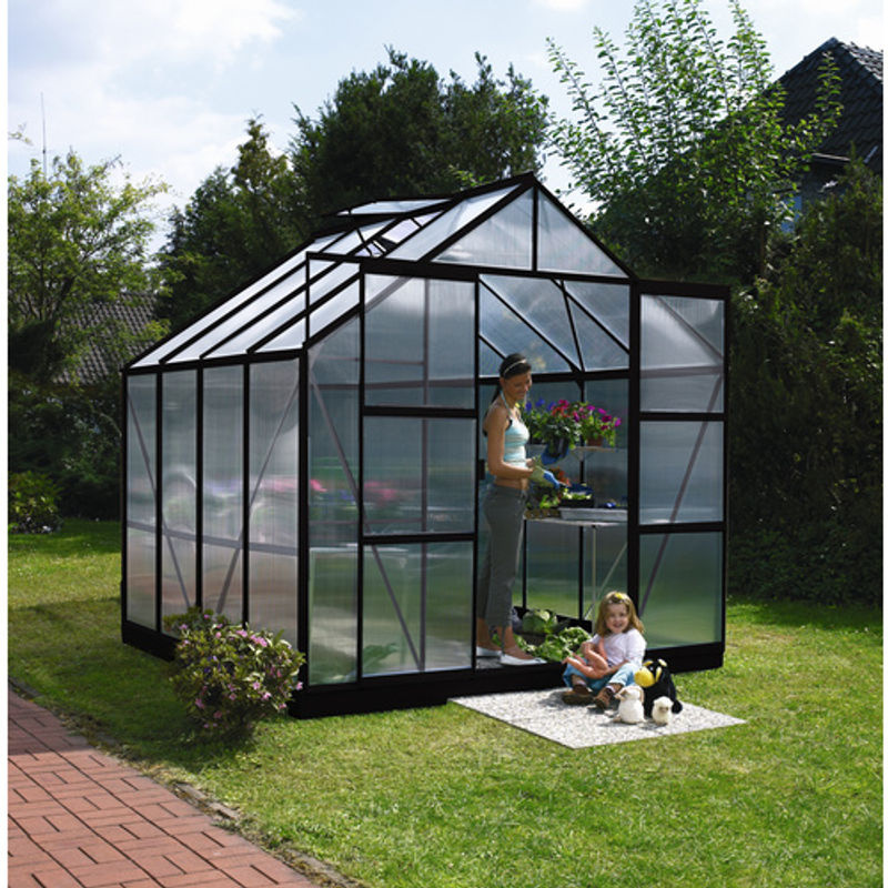 Vitavia Gewächshaus Uranus 6700 Schwarz 6,7 m² mit 6 mm Hohlkammerplatten - Bild 4