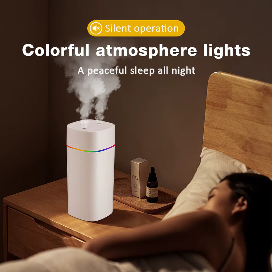 AFDEAL Aroma Diffusor mit Nano Nebel Maker und farbiger Beleuchtung, 600 ml Luftbefeuchter für Home und Auto, Weiß - Bild 3