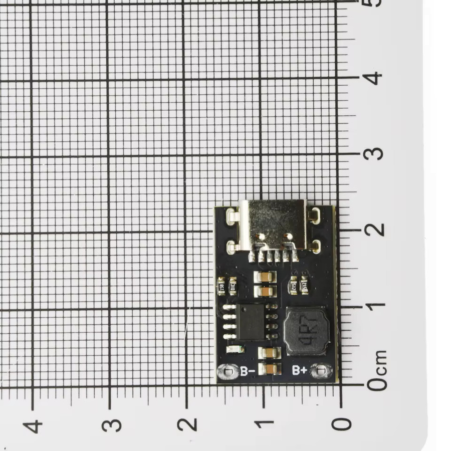 LiFePO4 1S 3,6 V 2,4 A Lademodul mit USB-C-Eingang für 3,2 V Phosphat-Batterien in Schwarz - Bild 3