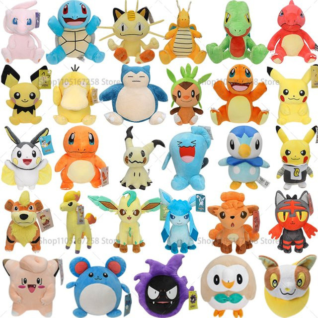 Pokémon Plüschtiere Pikachu Snorlax Eevee Charmander, Plüsch / Textil - Bild 1