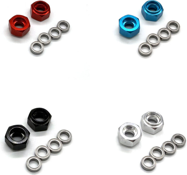 TAMIYA Aluminiumlegierung Lager Sechskantadapter, 2 Stück - Bild 1