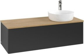 V&B Waschtischunterschrank Antao mit Beleuchtung, Eiche honig, Braun, B/T/H: 120 x 50 x 50 cm - Bild 1