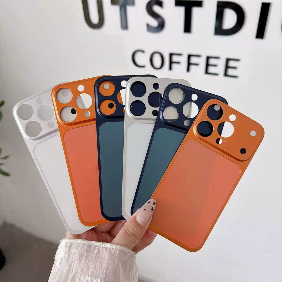 Schutzhülle mit Legierungsrahmen und Glaslinsenfolie für iPhone 13 bis 17 Pro Max in Blau - Bild 3
