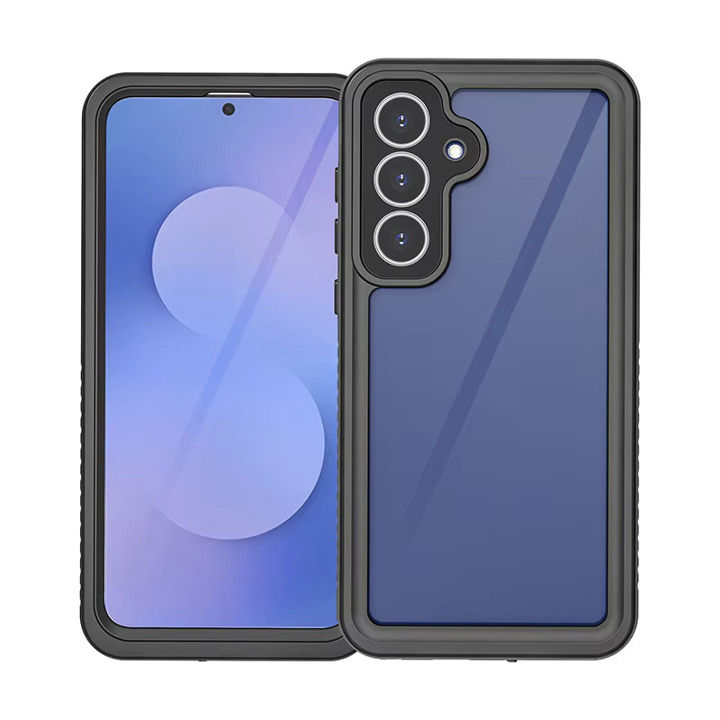 Shellbox Handyhülle aus PC und TPU mit Linsenschutz, IP68 wasserdicht und robust, Farbe: Schwarz, passend für Samsung Galaxy S23, S24, S25, S25 Edge Ultra und S26 Serie - Bild 3