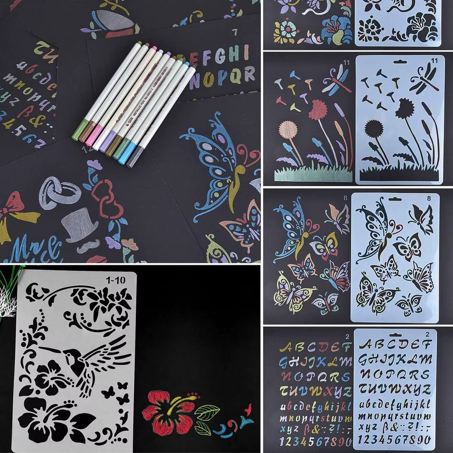 12 Stück DIY Alphabet Malvorlagen für Sammelalben und dekorative Papierkarten in Weiß - Bild 2